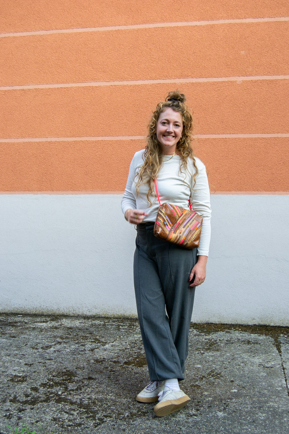 Festivaltasche Crazy Stripes / Neon Leo / Medium + Large