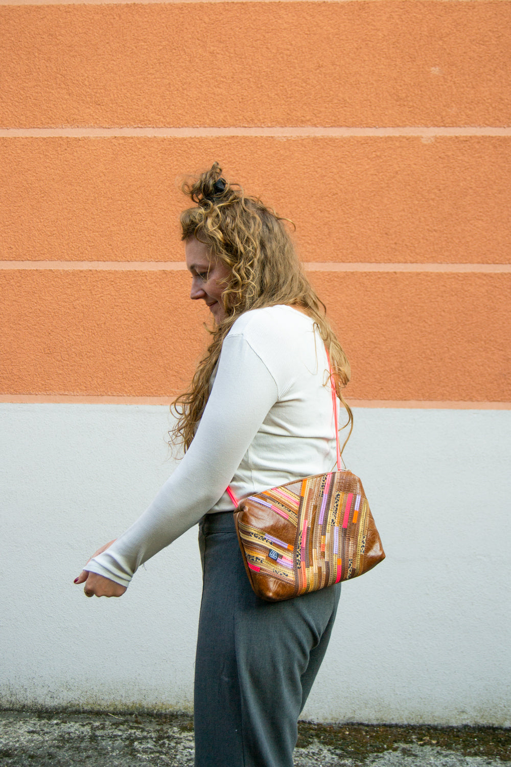 Festivaltasche Crazy Stripes / Neon Leo / Medium + Large