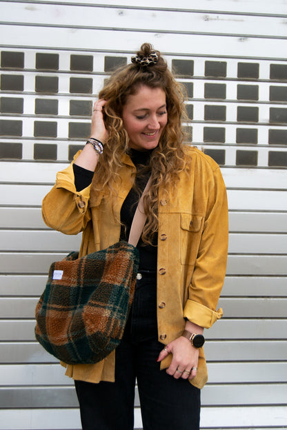 Crossbody Bag Teddy / Check Green