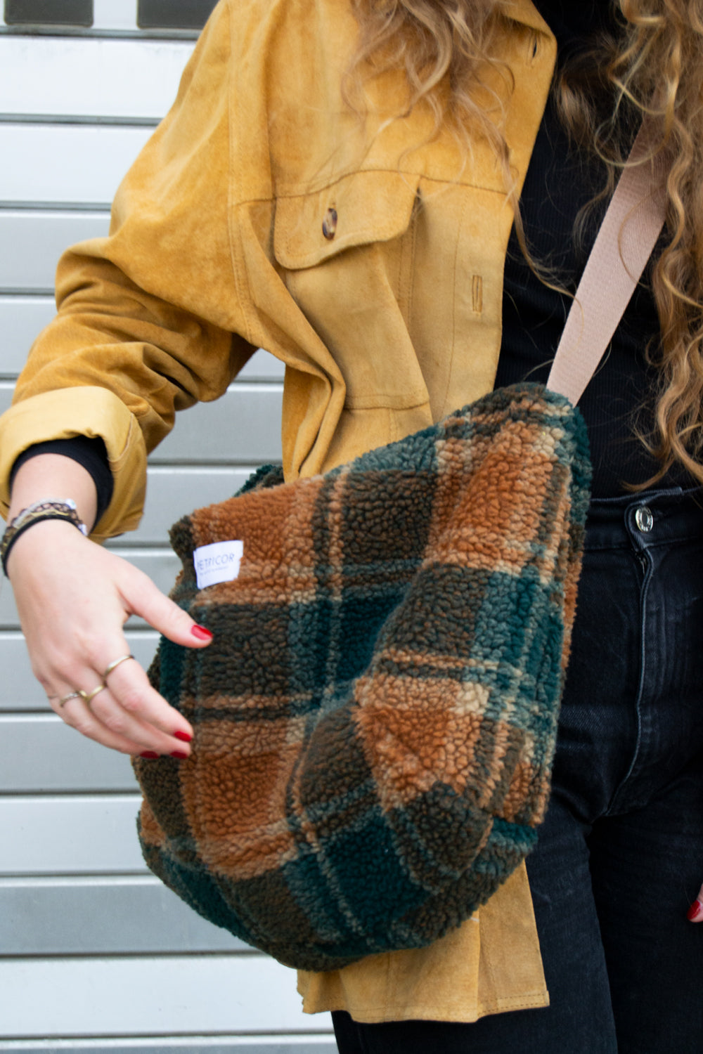 Crossbody Bag Teddy / Check Green