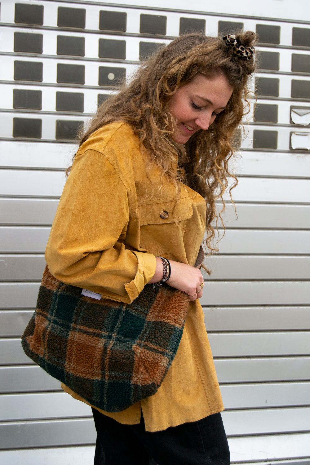 Crossbody Bag Teddy / Check Green