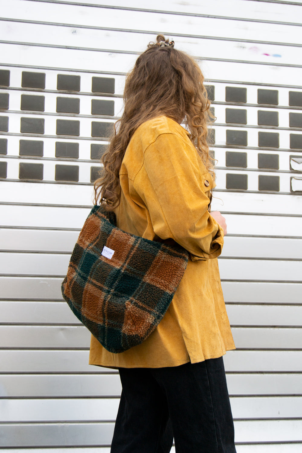 Crossbody Bag Teddy / Check Green