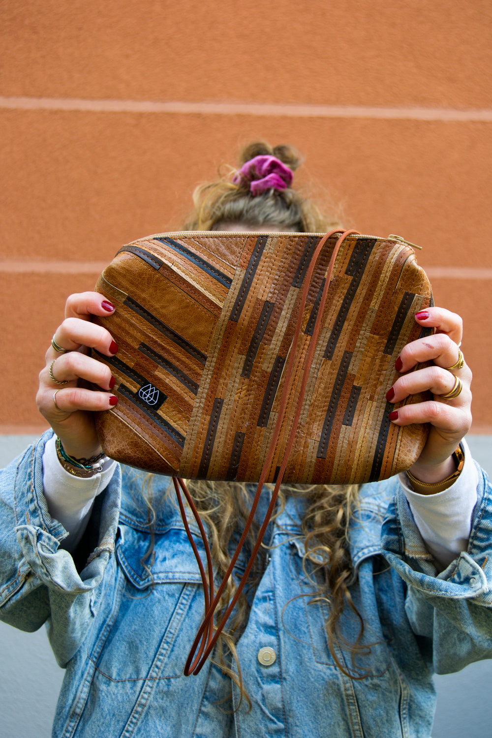 Festivaltasche Crazy Stripes / Brown Mix / Large