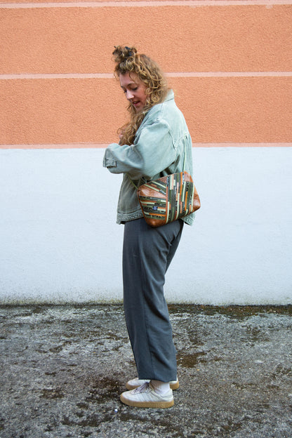 Festivaltasche Crazy Stripes / Green Leo / Large