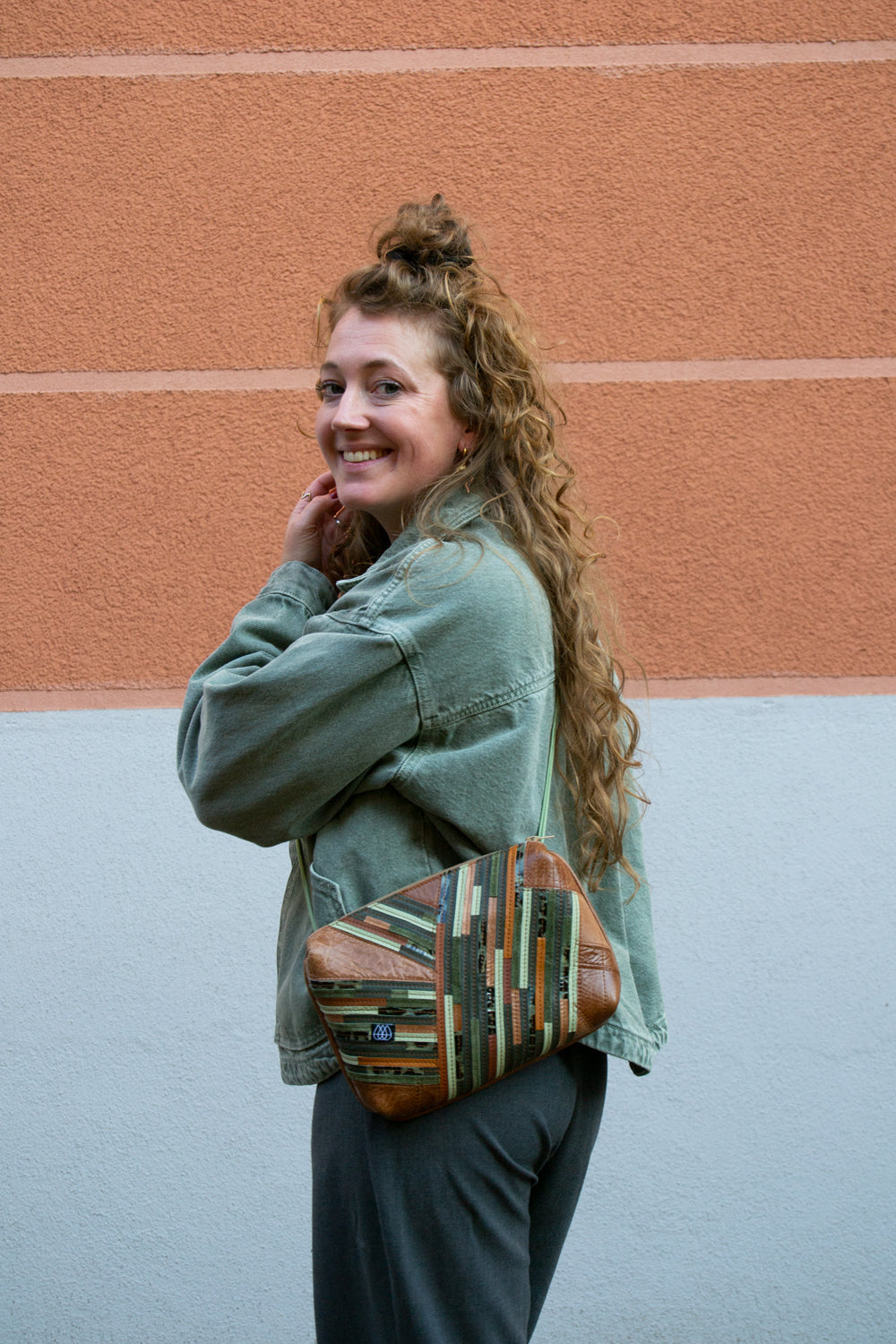 Festivaltasche Crazy Stripes / Green Leo / Large