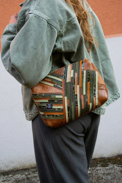 Festivaltasche Crazy Stripes / Green Leo / Large