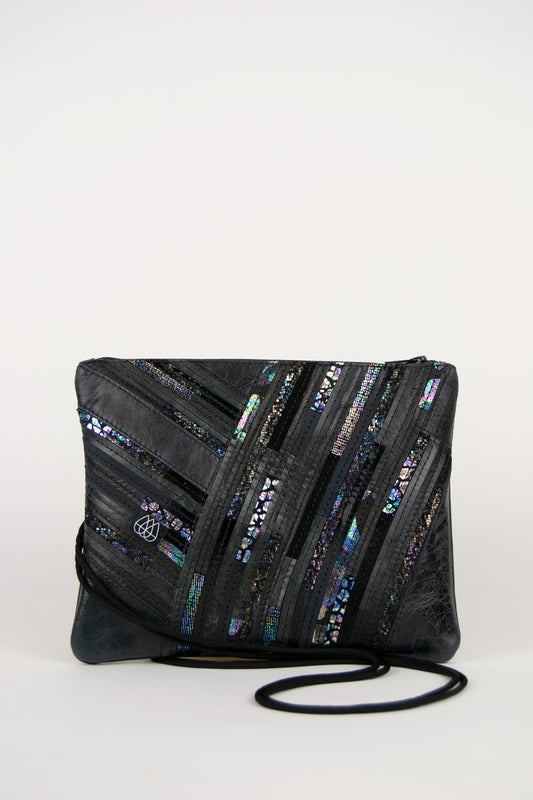 Festivaltasche Crazy Stripes / Black Metallic / Medium
