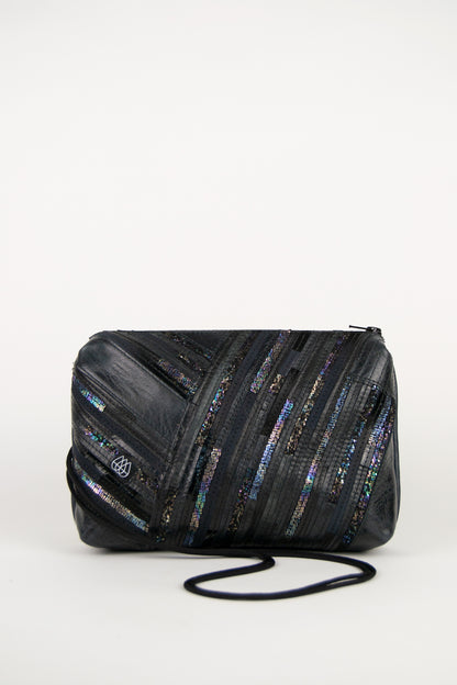 Festivaltasche Crazy Stripes / Black Hologram / Large