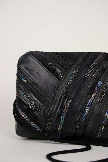 Festivaltasche Crazy Stripes / Black Hologram / Large
