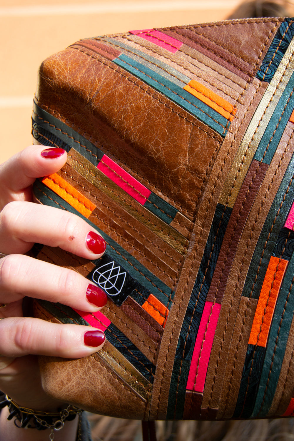 Festival Bag Crazy Stripes / Black