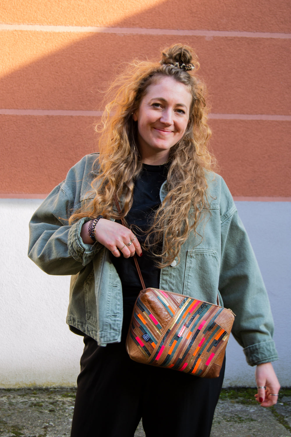 Festival Bag Crazy Stripes / Black
