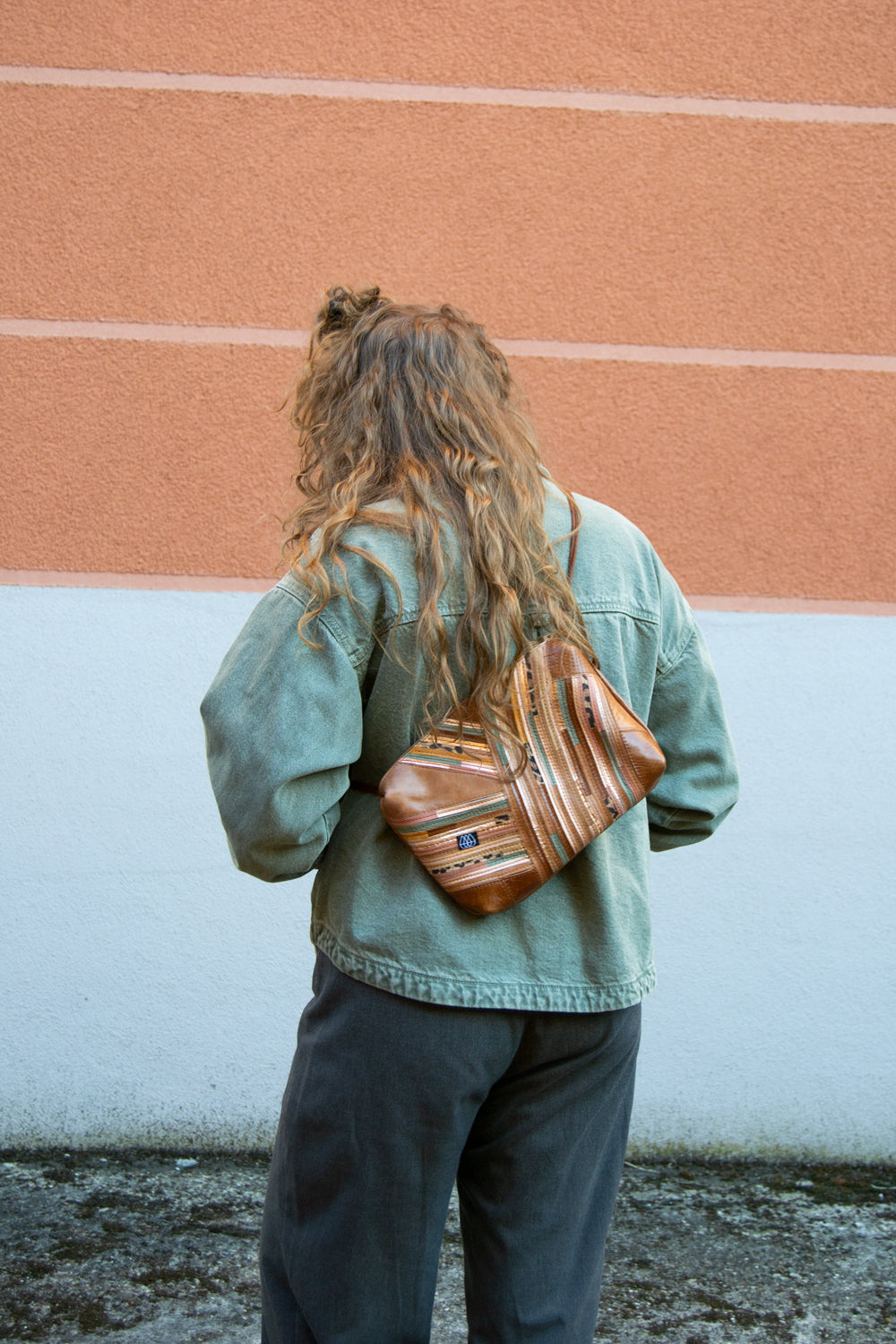 Festivaltasche Crazy Stripes / Metallic Jungle / Large