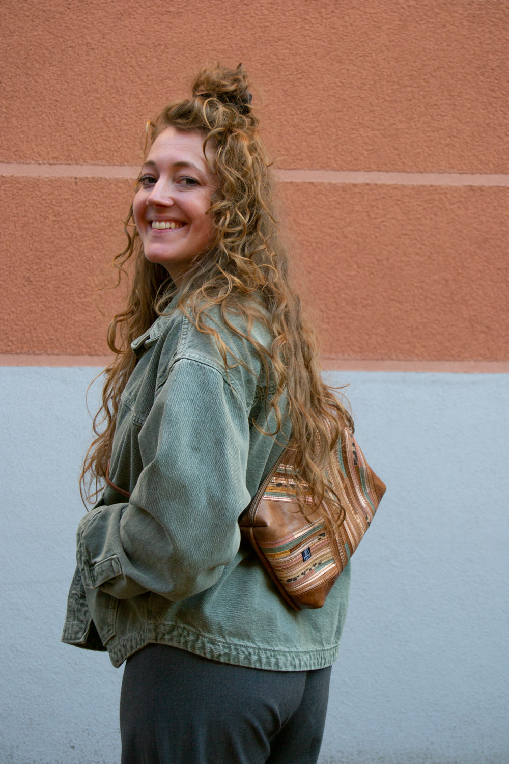 Festivaltasche Crazy Stripes / Metallic Jungle / Large