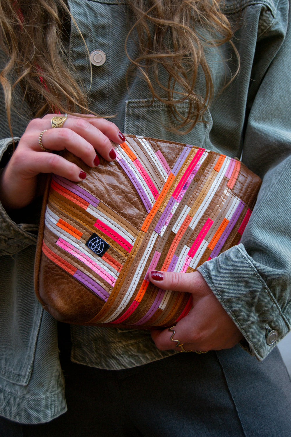 Festival Bag Crazy Stripes / Black