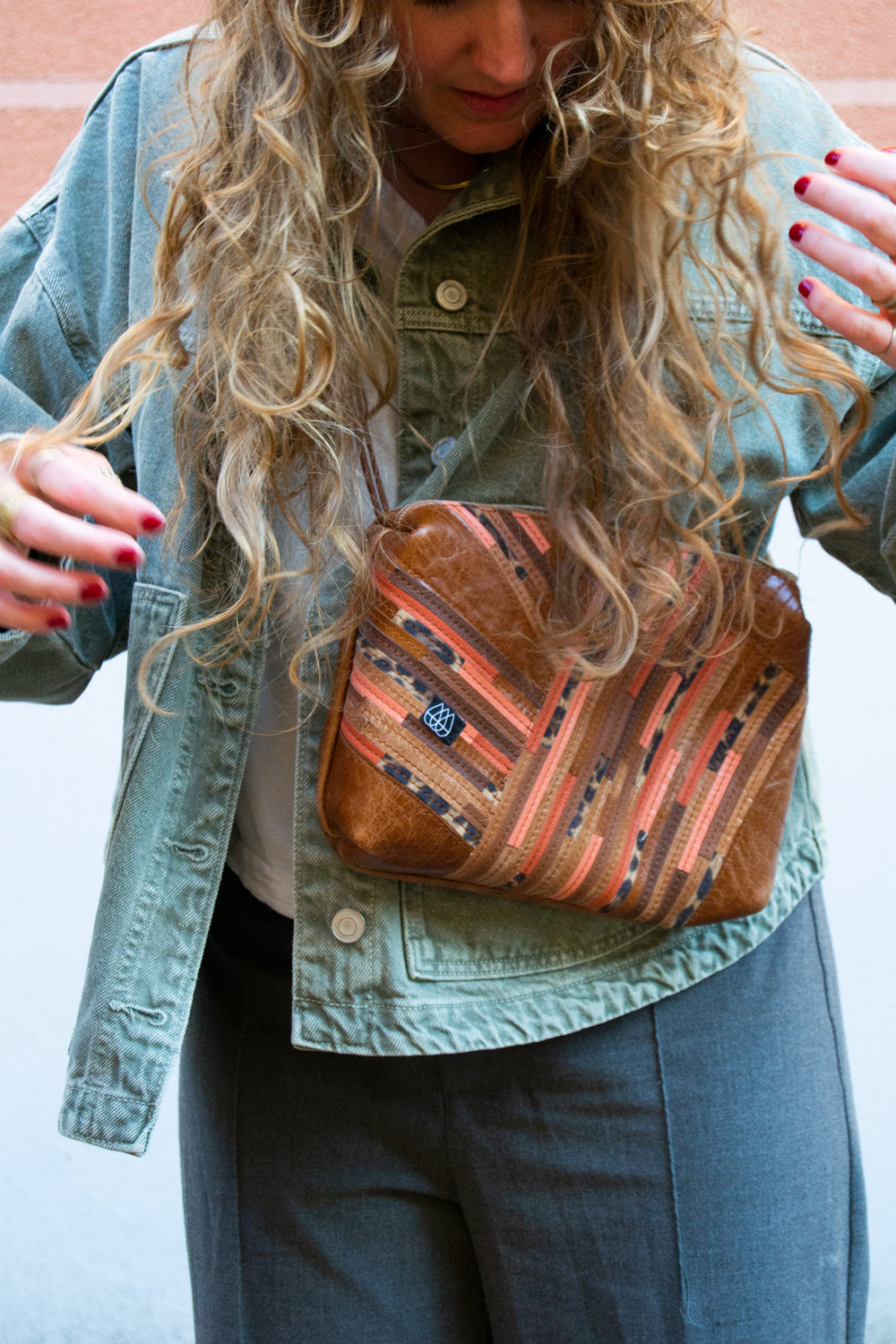 Festivaltasche Crazy Stripes / Grapefruit Leo / Large