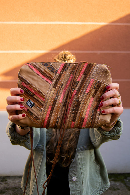 Festivaltasche Crazy Stripes / Pink Creme / Large