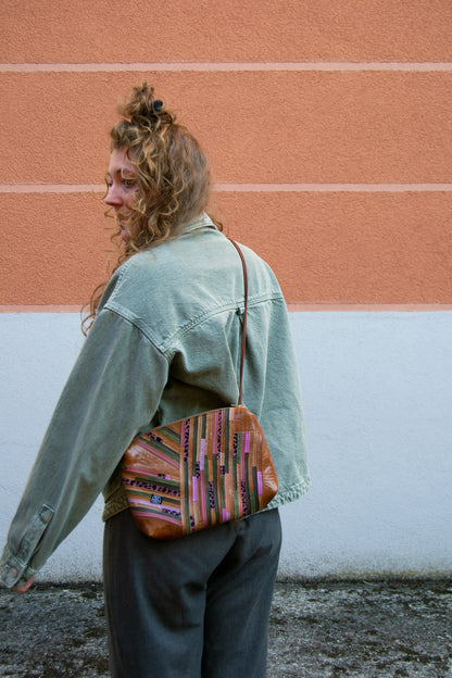 Festivaltasche Crazy Stripes / Berry Moss / Large