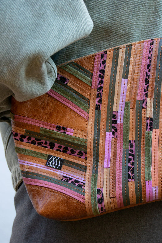 Festivaltasche Crazy Stripes / Berry Moss / Large