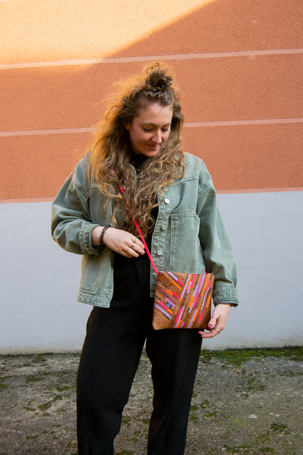 Festival Bag Crazy Stripes / Black