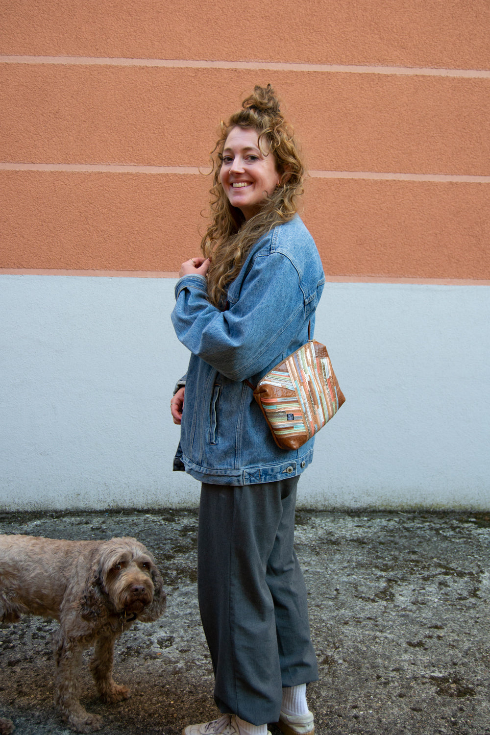Festivaltasche Crazy Stripes / Shiny Sea / Large
