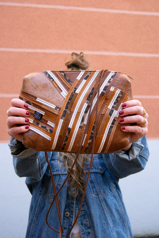 Festivaltasche Crazy Stripes / White Leo / Large
