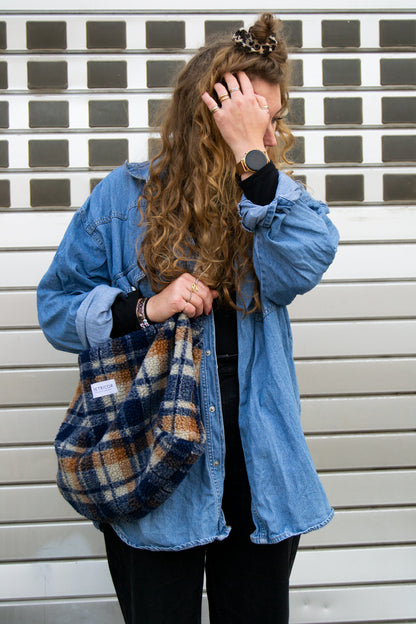 Crossbody Bag Teddy / Check Blue