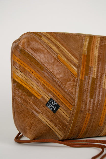 Festivaltasche Crazy Stripes / Brown / Large