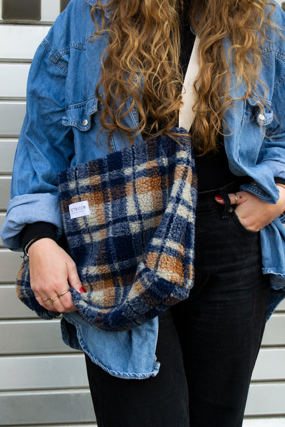 Crossbody Bag Teddy / Check Blue
