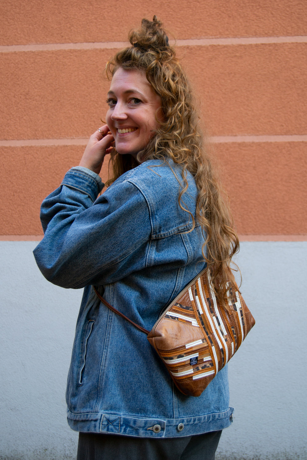 Festivaltasche Crazy Stripes / White Leo / Large