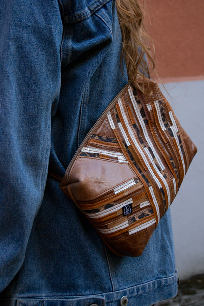 Festivaltasche Crazy Stripes / White Leo / Large