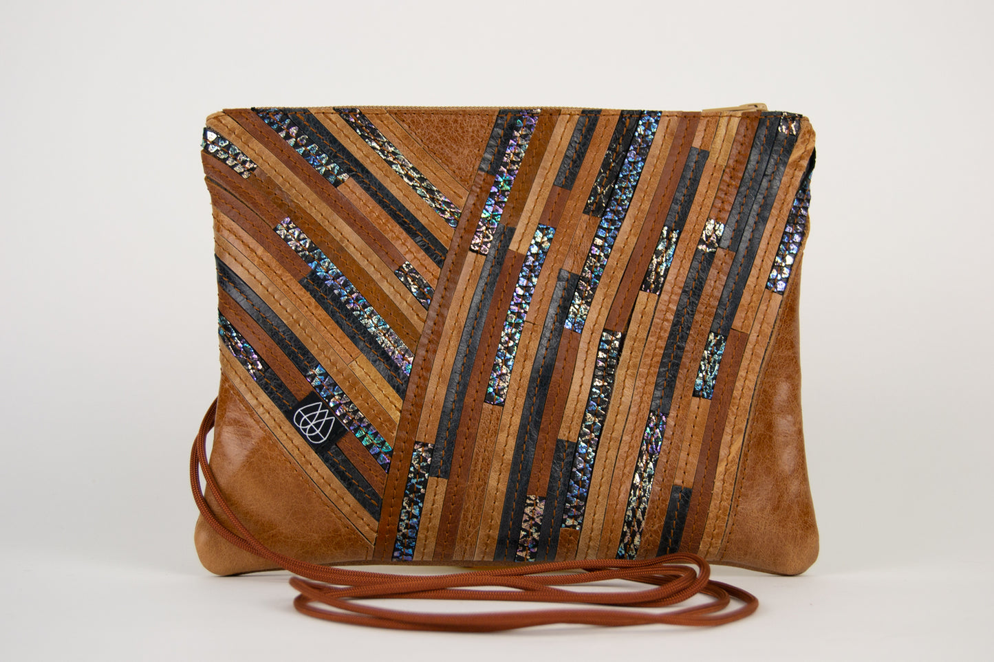 Festivaltasche Crazy Stripes / Brown Metallic / Medium