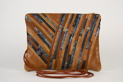 Festivaltasche Crazy Stripes / Brown Metallic / Medium