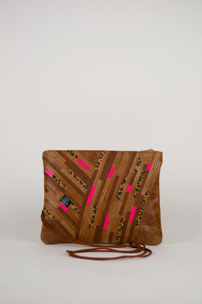 Festivaltasche Crazy Stripes / Neon Pink / Medium