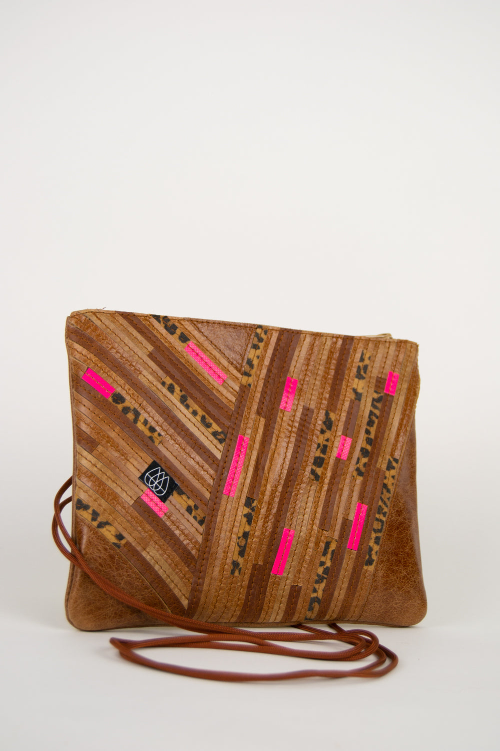 Festivaltasche Crazy Stripes / Neon Pink / Medium