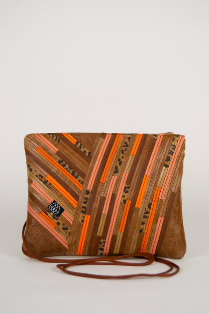 Festivaltasche Crazy Stripes / Leo Orange / Medium