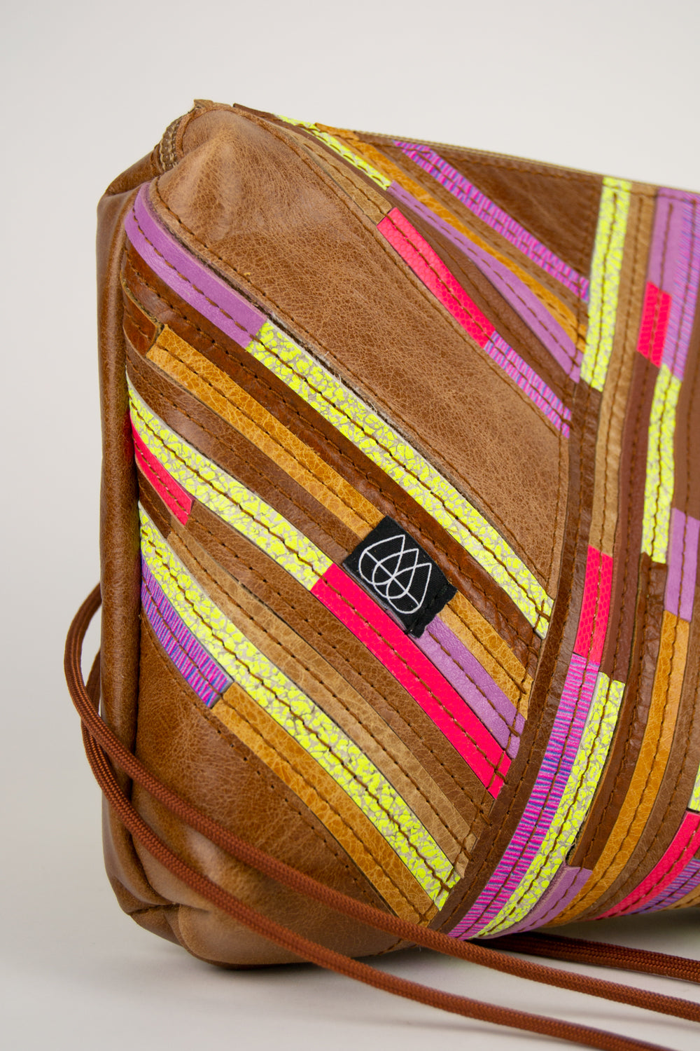 Festivaltasche Crazy Stripes / Neon Yellow / Large