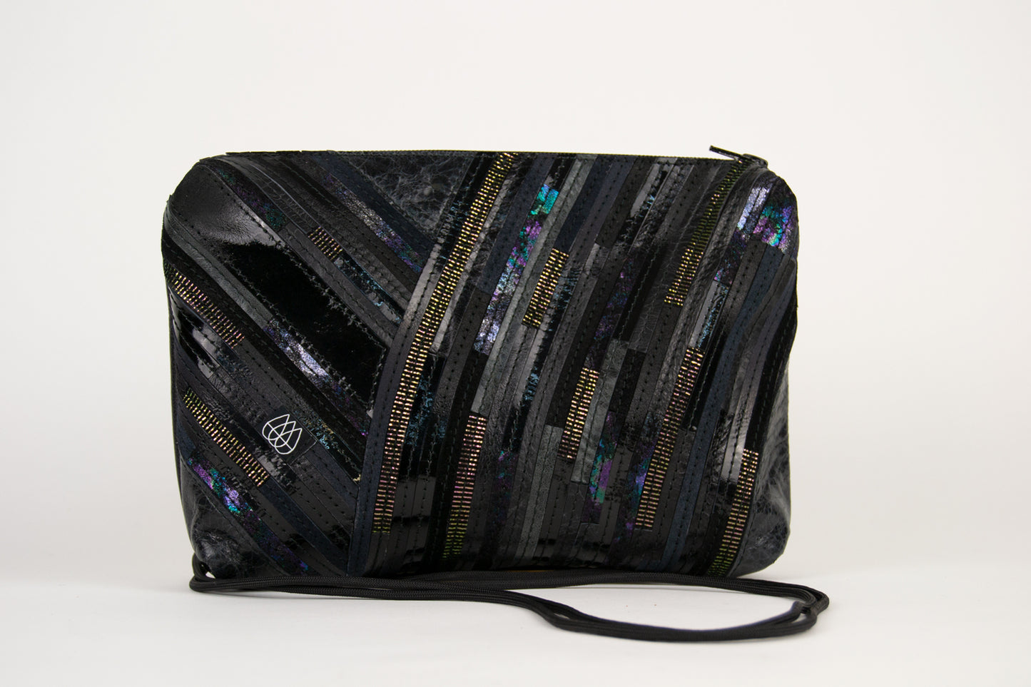 Festivaltasche Crazy Stripes / Black Metallic / Large