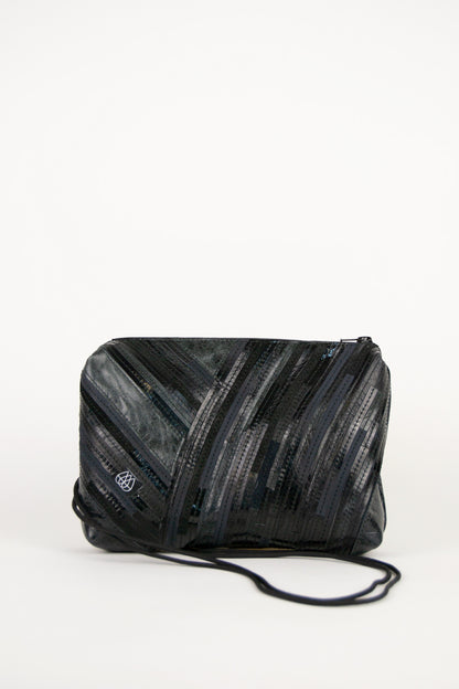 Festivaltasche Crazy Stripes / All Black / Large