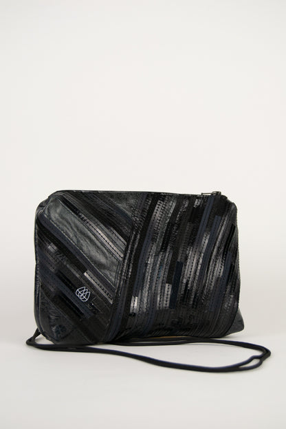 Festivaltasche Crazy Stripes / All Black / Large