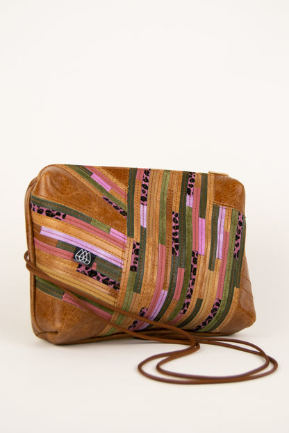 Festivaltasche Crazy Stripes / Berry Moss / Large