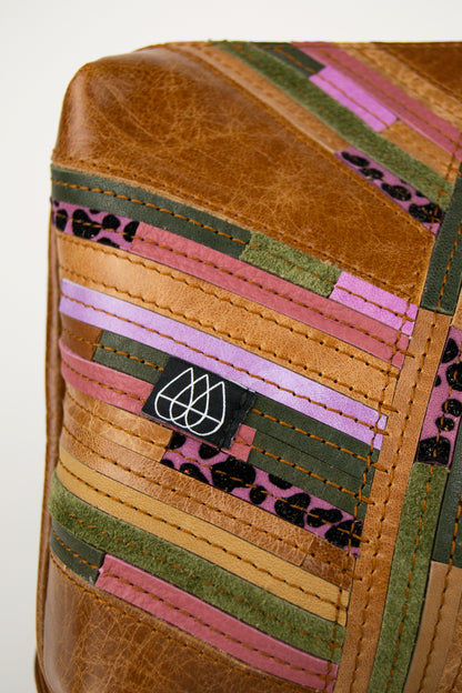 Festivaltasche Crazy Stripes / Berry Moss / Large
