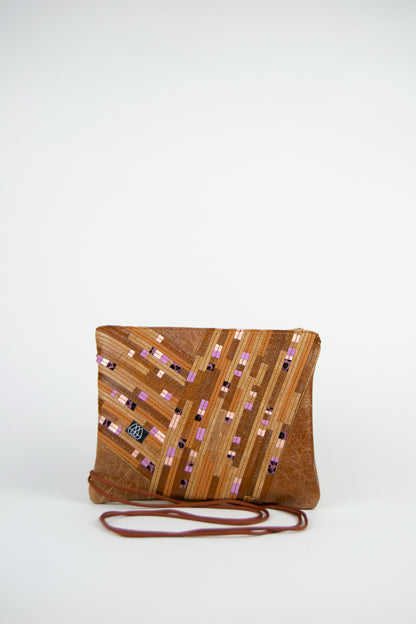 Festivaltasche Crazy Stripes / Glitter Lilac / Medium