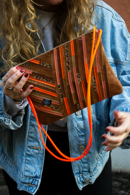 Festivaltasche Crazy Stripes / Leo Orange / Medium