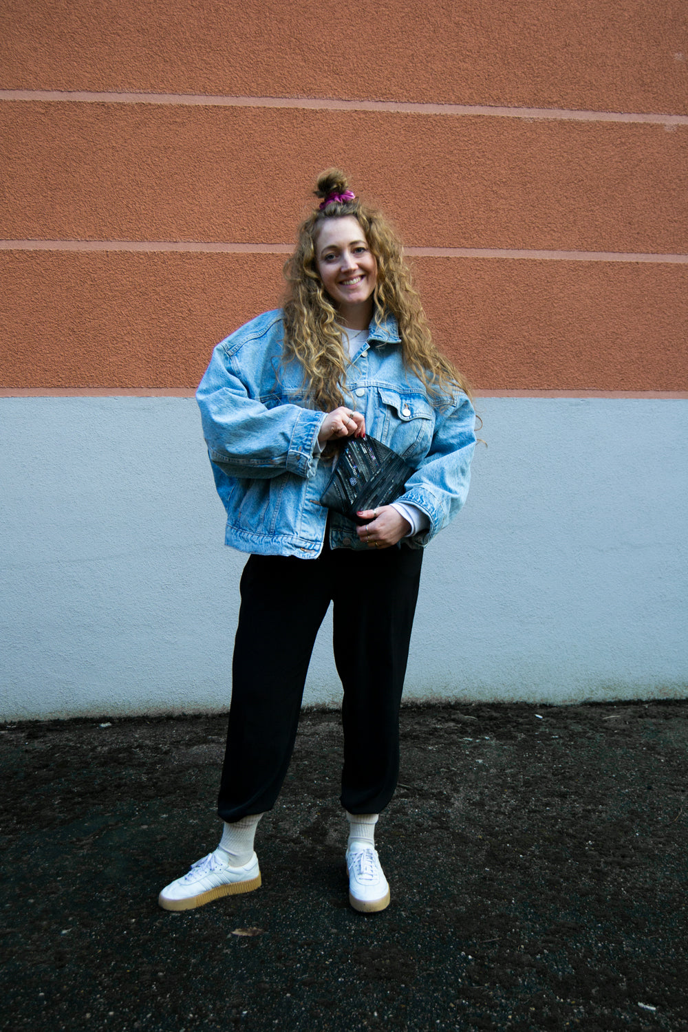 Festivaltasche Crazy Stripes / Black Metallic / Medium