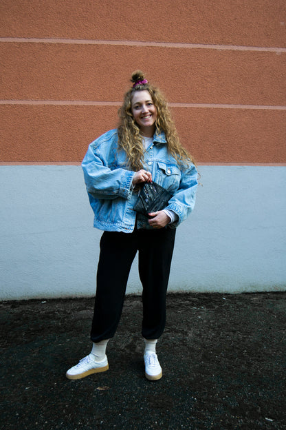 Festivaltasche Crazy Stripes / Black Metallic / Medium