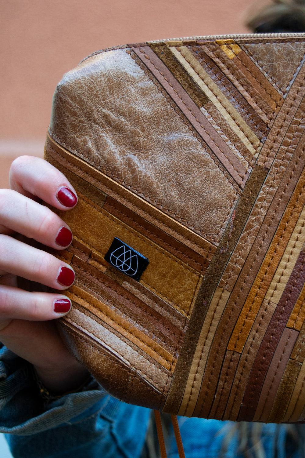 Festivaltasche Crazy Stripes / Brown / Large