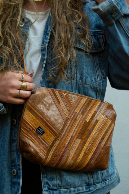 Festivaltasche Crazy Stripes / Brown / Large