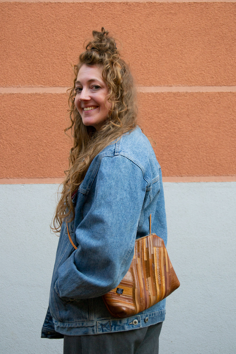 Festivaltasche Crazy Stripes / Brown / Large
