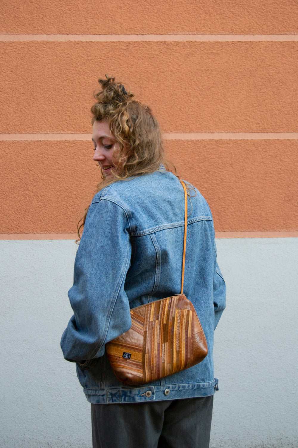 Festivaltasche Crazy Stripes / Brown / Large