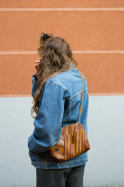 Festivaltasche Crazy Stripes / Brown / Large